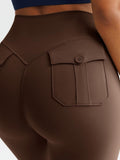 High-Waisted Peach-Pockets Active Leggings