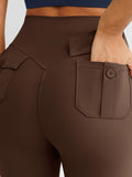 High-Waisted Peach-Pockets Active Leggings