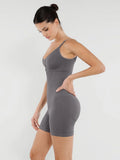 Three-Button Body Shaping Jumpsuit