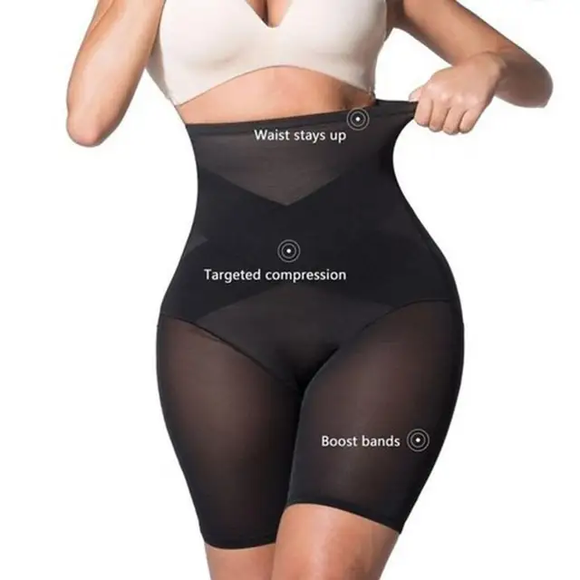 Tummy compression lace tights