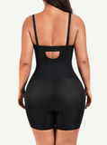 Fancy cupped mid-thigh body shaper