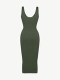 V-neck waist shaping dress