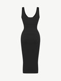 V-neck waist shaping dress