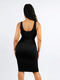 V-neck waist shaping dress