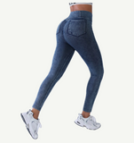 Cross-Waist Designer Active Leggings