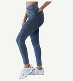 Cross-Waist Designer Active Leggings