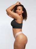 Non-padded seamless shaper bra