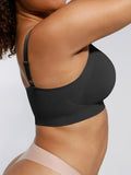 Non-padded seamless shaper bra