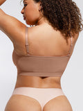 Non-padded seamless shaper bra