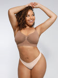 Non-padded seamless shaper bra