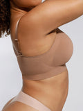 Non-padded seamless shaper bra
