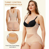Compression tummy-control butt lifter