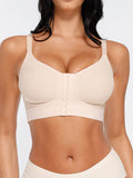 Front closure compression bra