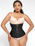 Latex waist trainer with buckle