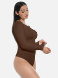 Slimming Long-sleeve Thong Bodysuit