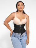 Latex waist trainer with buckle
