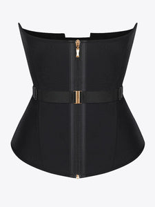Latex waist trainer with buckle