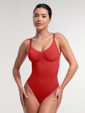 Padded-bust thong bodysuit
