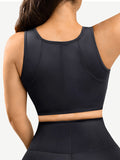 Zipper shockproof bra