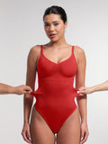 Padded-bust thong bodysuit