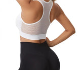 Front-zip Mesh Sports bra