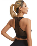 Front-zip Mesh Sports bra