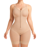 Strapped front-zip faja