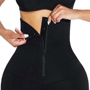 Hour-glass zip leggings