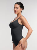 Padded-bust thong bodysuit