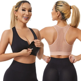 Front-zip Mesh Sports bra