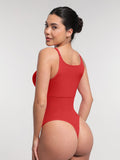 Padded-bust thong bodysuit
