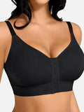 Front closure compression bra