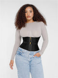 Latex waist trainer with buckle