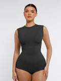 Round-neck waist shaping bodysuit