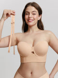 Strapless breast-lift bra