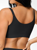 Front closure compression bra
