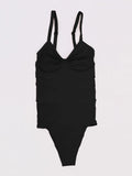 V-neck Thong Shaping Bodysuit