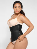 Latex waist trainer with buckle