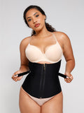 Latex waist trainer with buckle