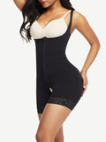 Full back front-zip shaper (open crotch)