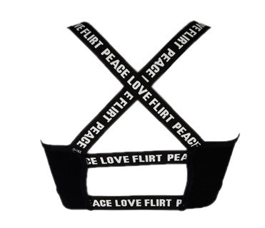 Crossed-back sports bra
