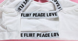 Crossed-back sports bra