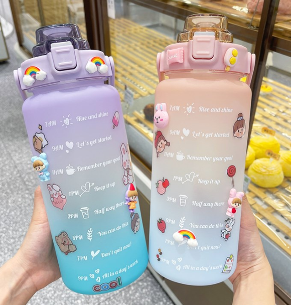 2L Summer Motivational Water Bottle