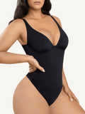 V-neck tummy control body suit