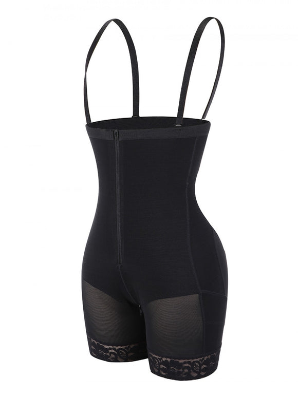 Front-zip body shaper (zip crotch)