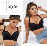 Push-up compression bra