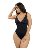V-neck tummy control body suit